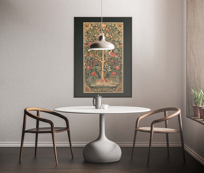 Tree of Life with Feasan and Dove Poster | William Morris - Image 3