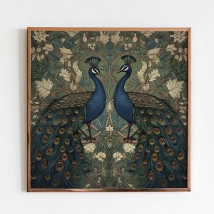 Vintage Peacock Print - William Morris - Poster