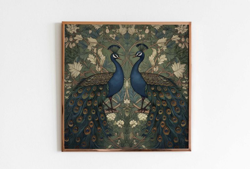 Vintage Peacock Print - William Morris - Poster