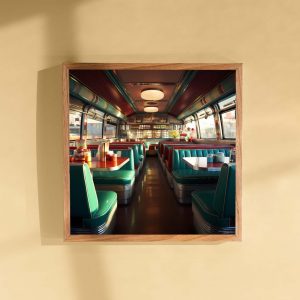 60s and 70s American Diner Wagon | Photography Poster