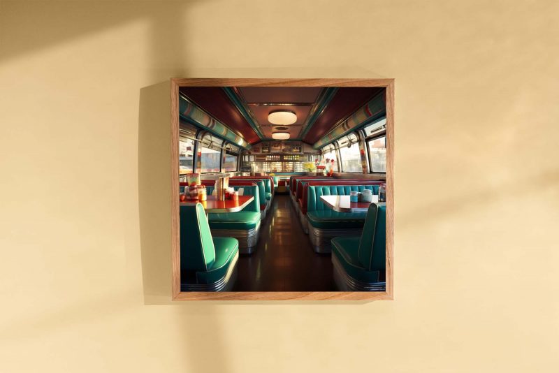 60s and 70s American Diner Wagon | Photography Poster