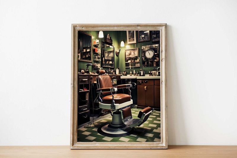 60s retro style barber shop | vintage photography print | retro poster - Image 3