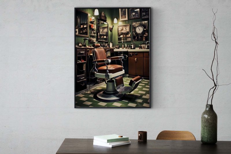 60s retro style barber shop | vintage photography print | retro poster