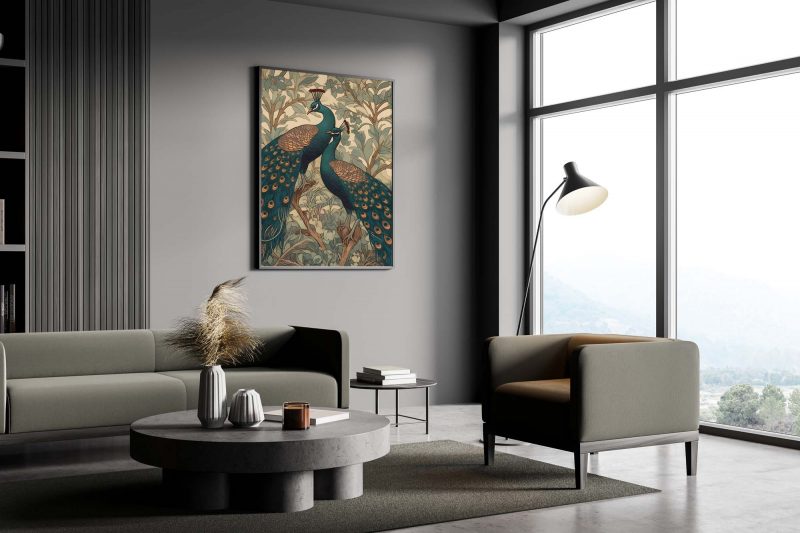 Peacock Wall Art | William Morris Art Decor - Poster - Image 4