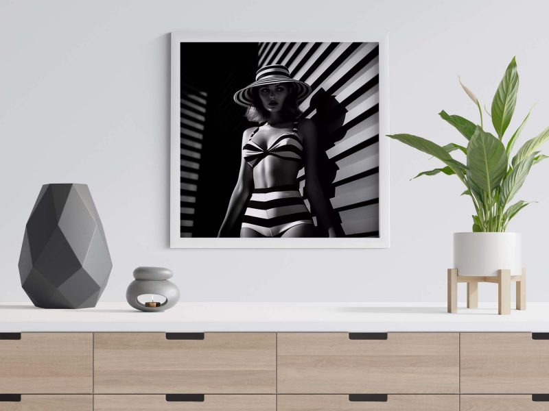 70s Stripe Bikini - Fotografie Poster