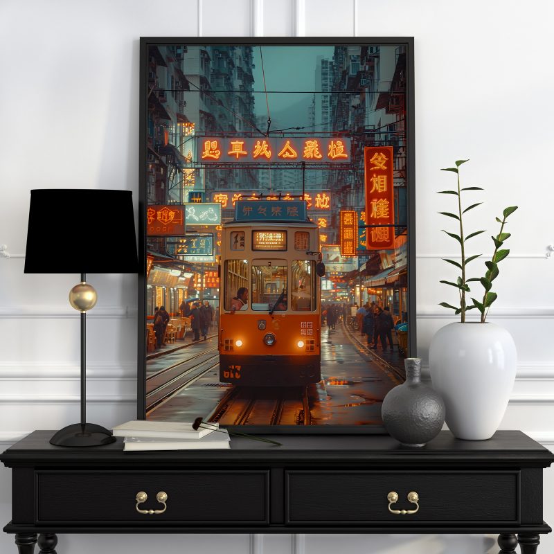 80s style Hong Kong Commercial Road | Asia City Print | Framed Poster | Canvas - Image 25
