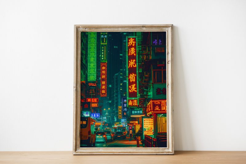 90s style Hong Kong Commercial Road | Asia City Print - Image 5