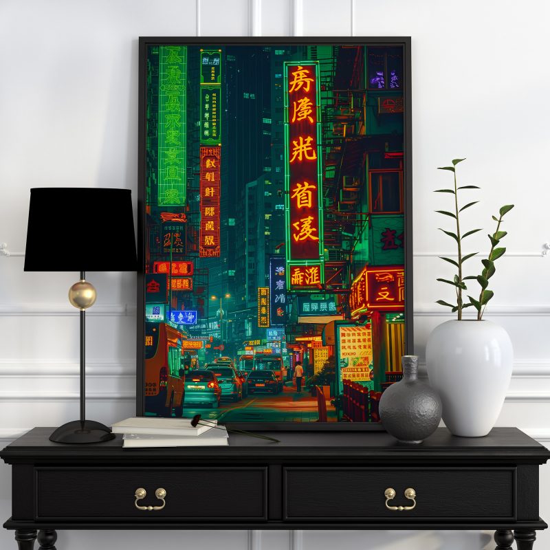 90s style Hong Kong Commercial Road | Asia City Print - Image 29