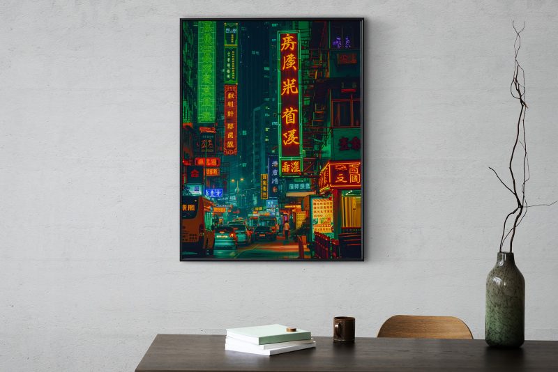 90s style Hong Kong Commercial Road | Asia City Print - Image 28