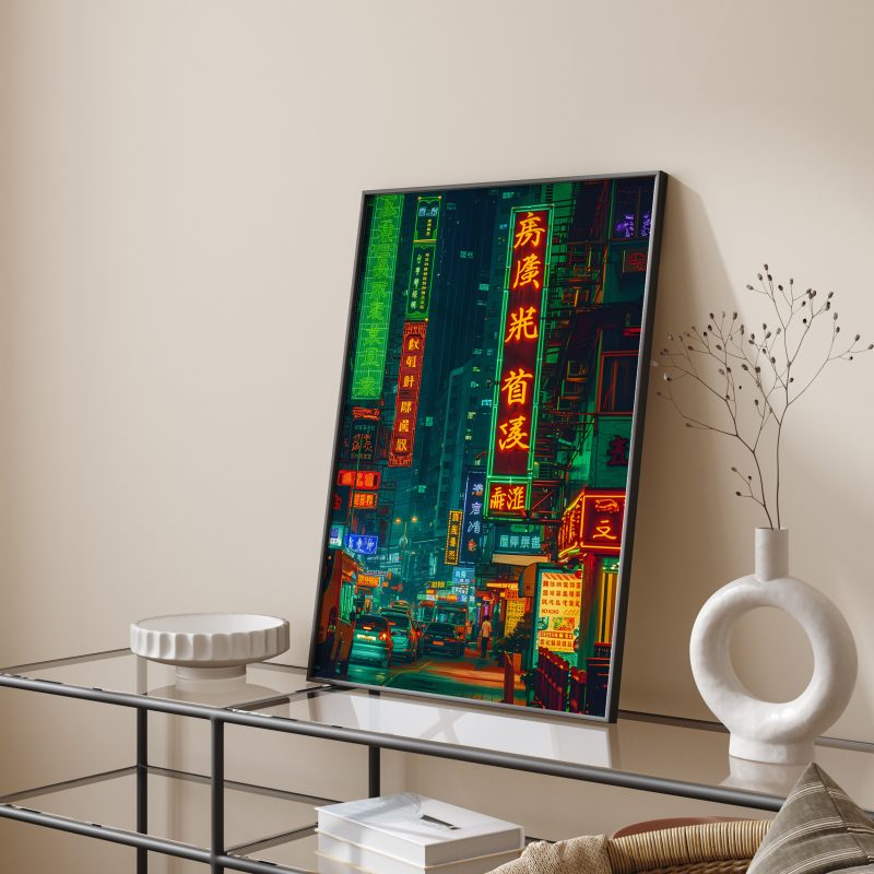 90s style Hong Kong Commercial Road | Asia City Print - Image 25