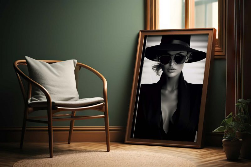 90s Topmodel in Black - Fotoposter - Image 6