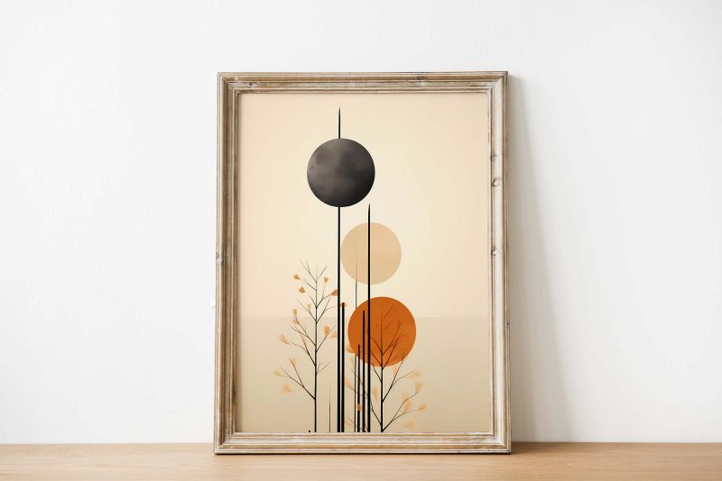 Abstract Boho Style Line Art Poster - Image 2