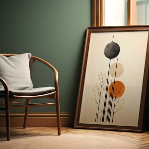 Abstract Boho Style Line Art Poster