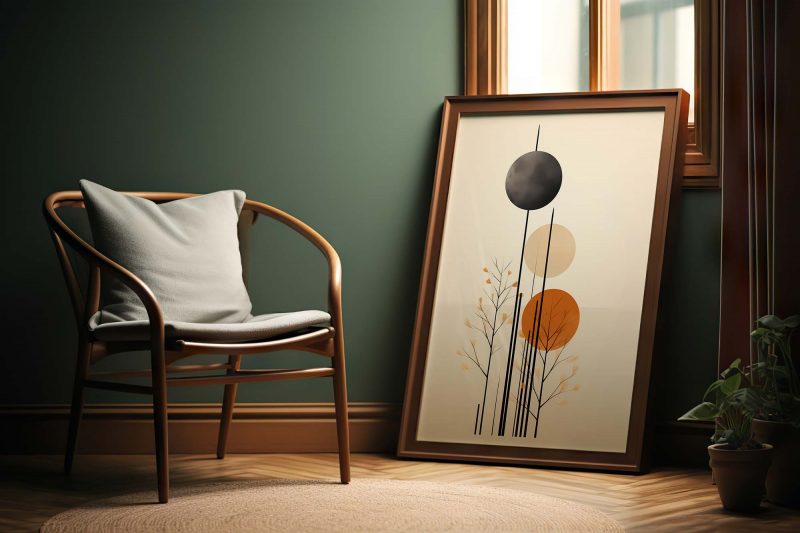 Abstract Boho Style Line Art Poster