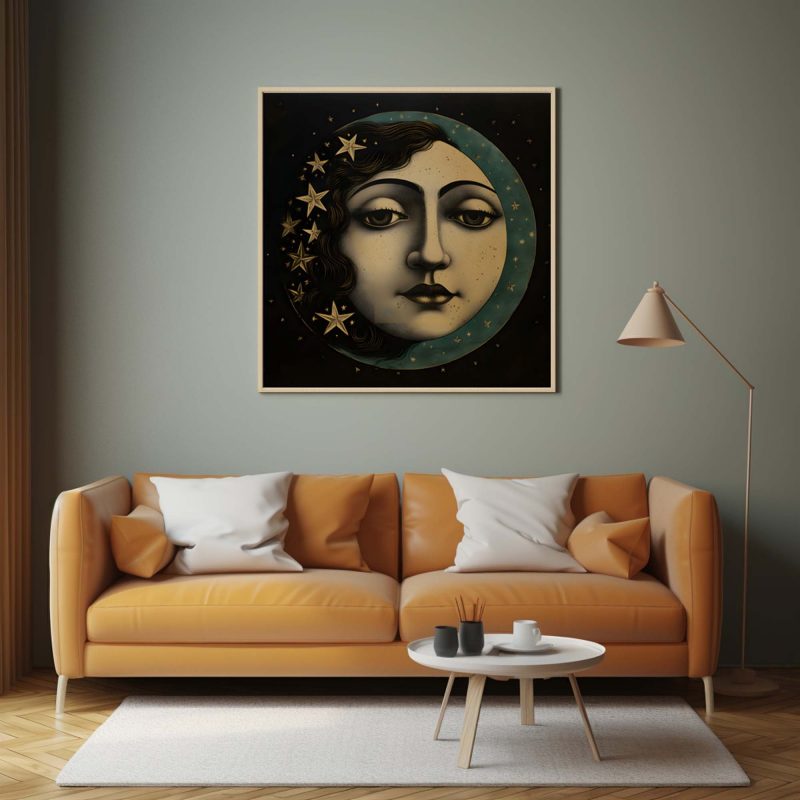 Antique Moon Face Picture Poster, Victorian Wallart, Dark Victorian Arts - Image 10