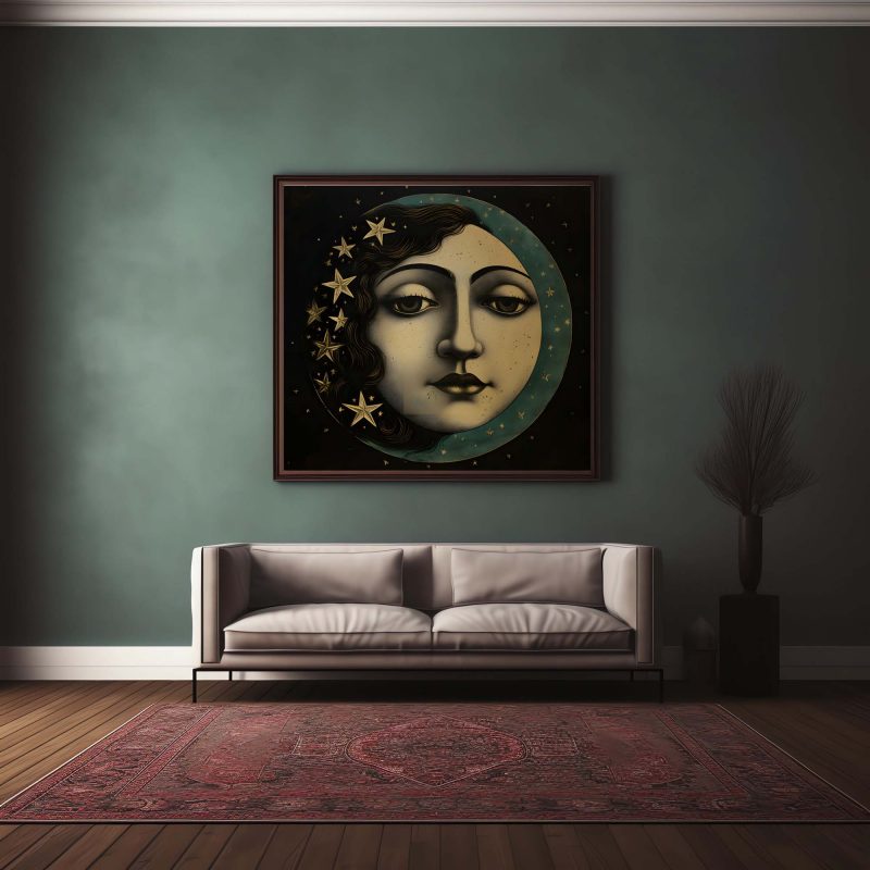 Antique Moon Face Picture Poster, Victorian Wallart, Dark Victorian Arts - Image 11