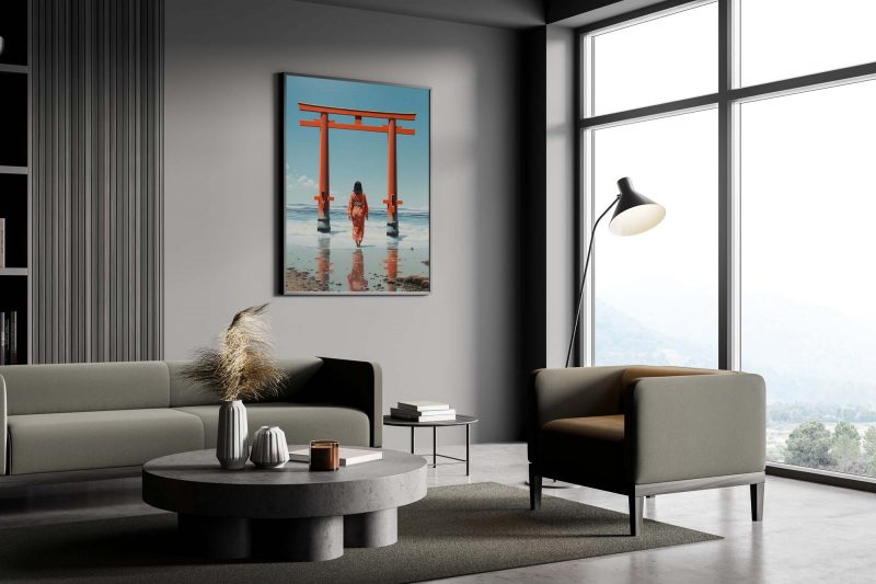 At the Japan Beach | Torii Gate Poster - Image 5