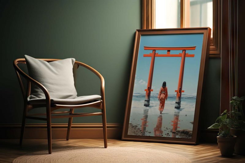 At the Japan Beach | Torii Gate Poster - Image 7