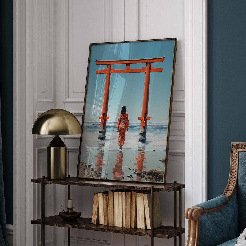 At the Japan Beach | Torii Gate Poster - Image 9
