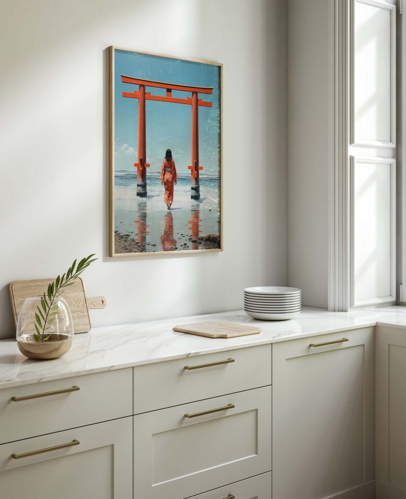 At the Japan Beach | Torii Gate Poster - Image 10
