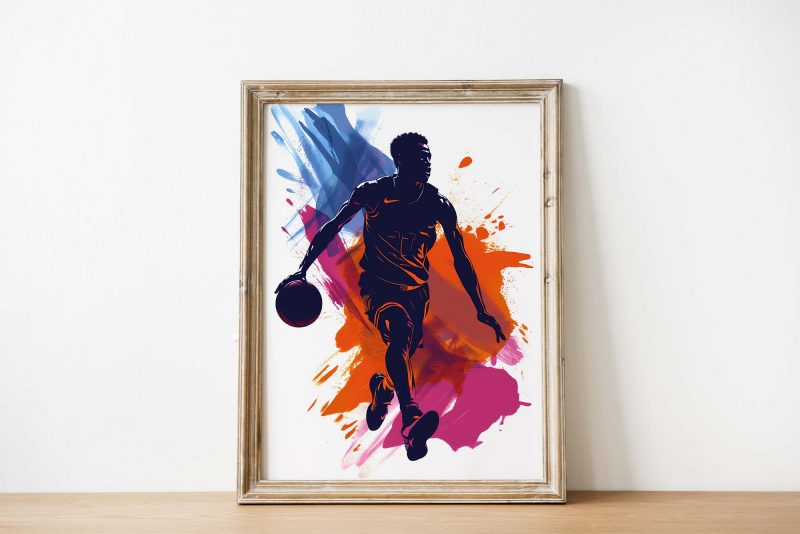 Basketball Player Silhouette, Basketball Poster - Image 3