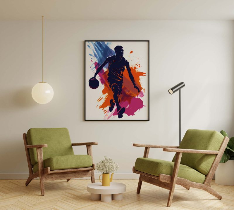 Basketball Player Silhouette, Basketball Poster - Image 6