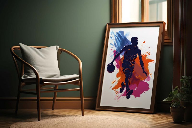 Basketball Player Silhouette, Basketball Poster - Image 7