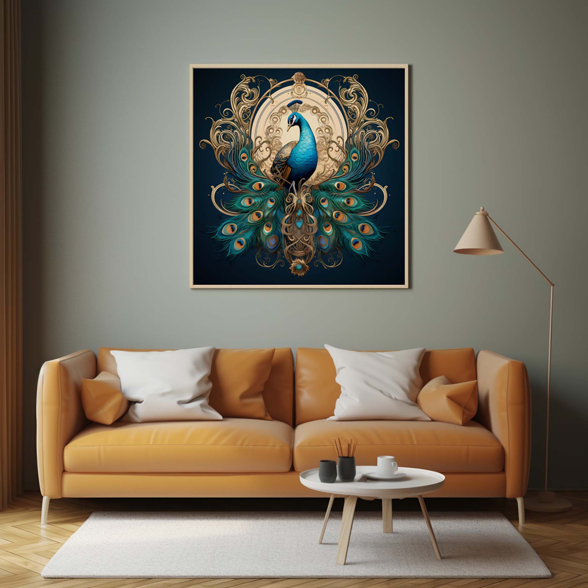 Beautiful Peacock Illustration Poster | Royal Peacock Design Print - Image 11