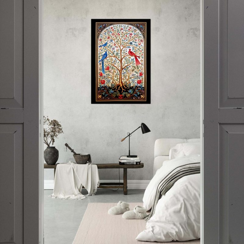 Tree of Life | Blue and Red Birds Poster | William Morris | Wall Wallpaper Print - Image 5
