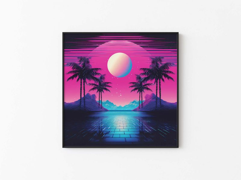 Retrowave - Brickroad to the Moon #2 - Poster - Image 2