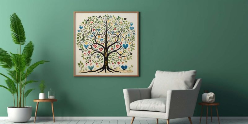 Black Tree of Life on White - Klimt Style Poster - Image 7