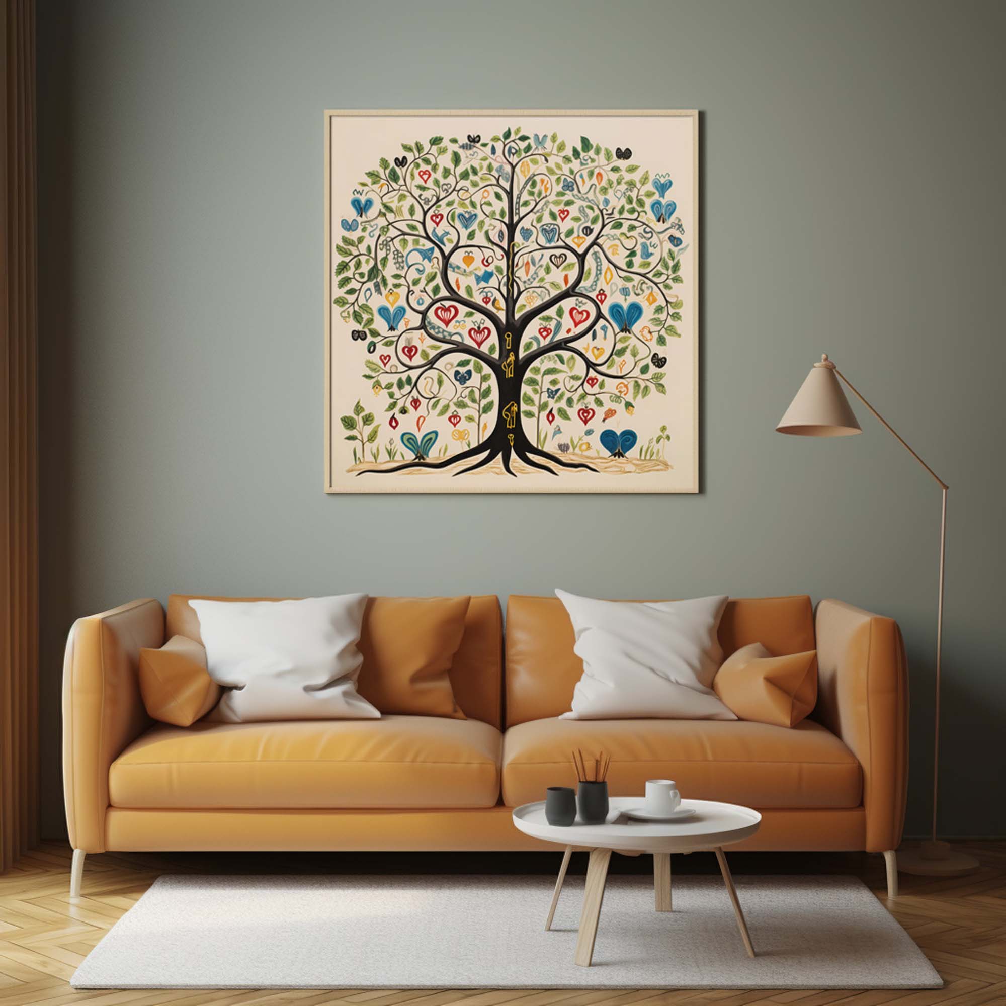Black Tree of Life on White - Klimt Style Poster - Image 10