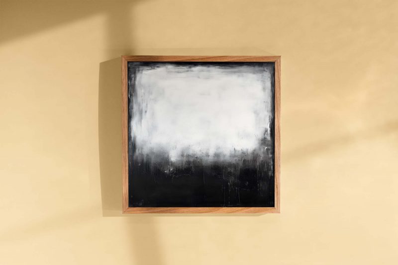 Black and White Painting in the Style of Mark Rothko, Abstract Art Print - Image 3