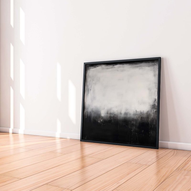 Black and White Painting in the Style of Mark Rothko, Abstract Art Print - Image 5