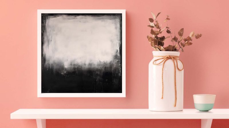 Black and White Painting in the Style of Mark Rothko, Abstract Art Print - Image 6