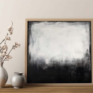 Black and White Painting in the Style of Mark Rothko, Abstract Art Print