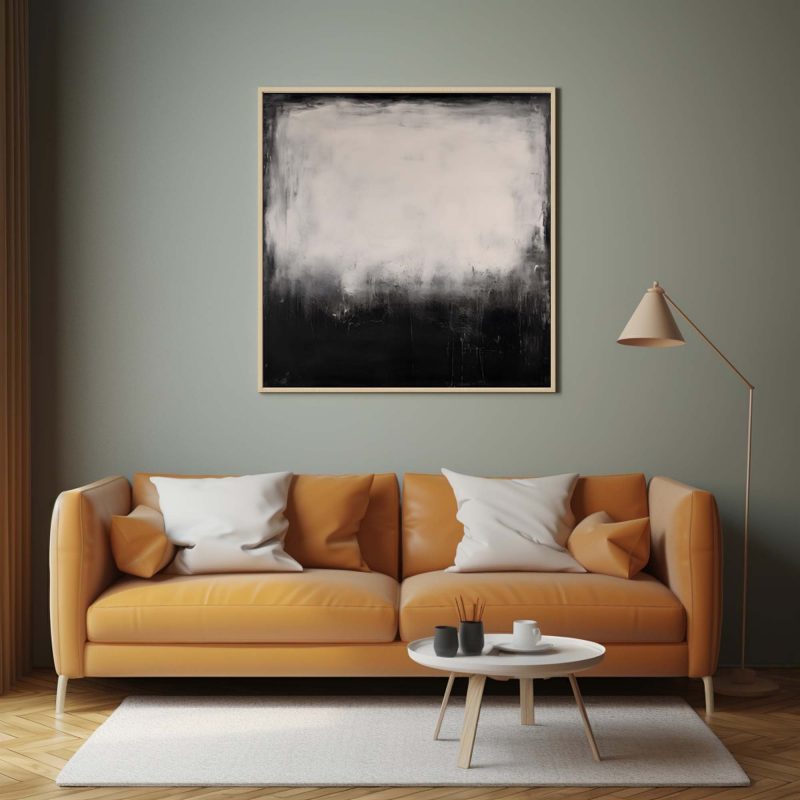 Black and White Painting in the Style of Mark Rothko, Abstract Art Print - Image 10