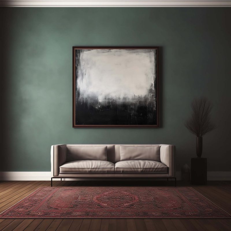 Black and White Painting in the Style of Mark Rothko, Abstract Art Print - Image 11
