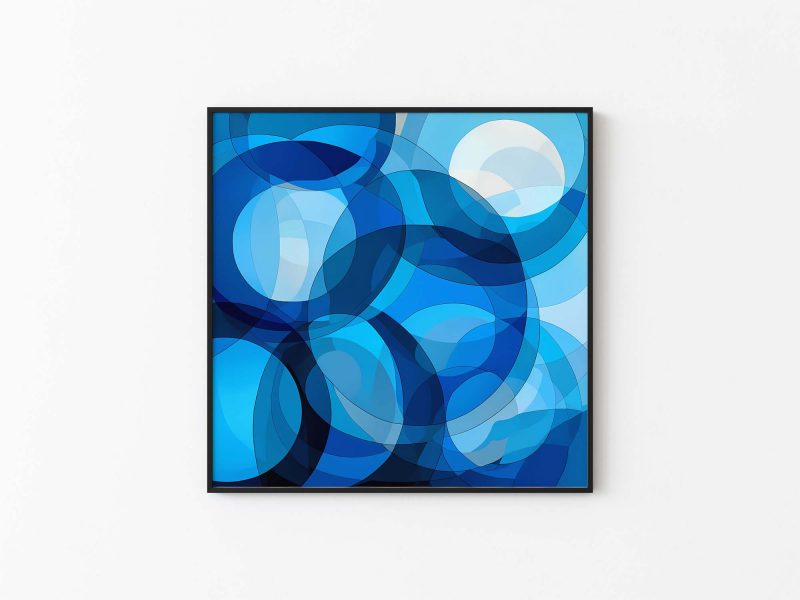 Blue Circles - Geometrische Formen | Abstract Poster - Image 2