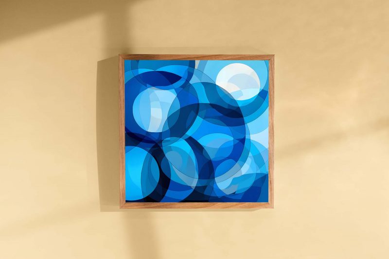 Blue Circles - Geometrische Formen | Abstract Poster - Image 3
