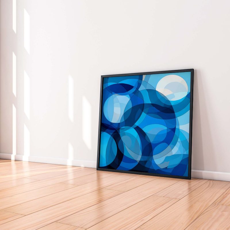 Blue Circles - Geometrische Formen | Abstract Poster - Image 5