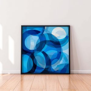Blue Circles - Geometrische Formen | Abstract Poster