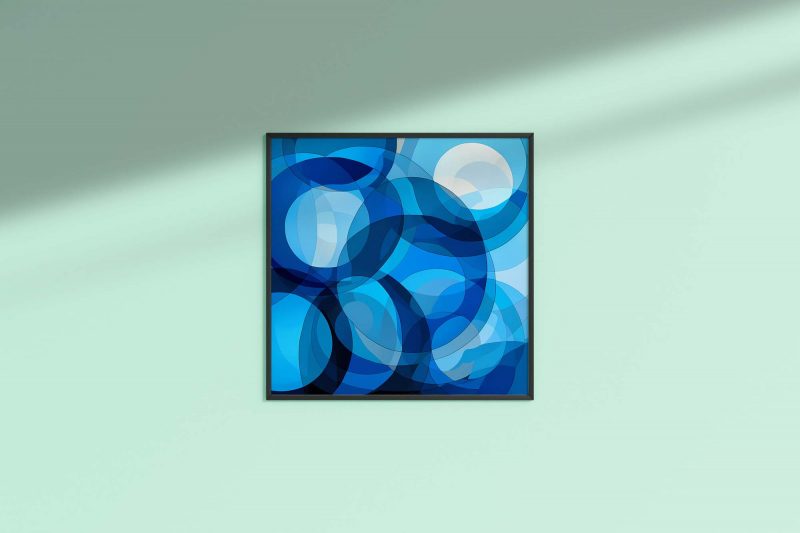 Blue Circles - Geometrische Formen | Abstract Poster - Image 7