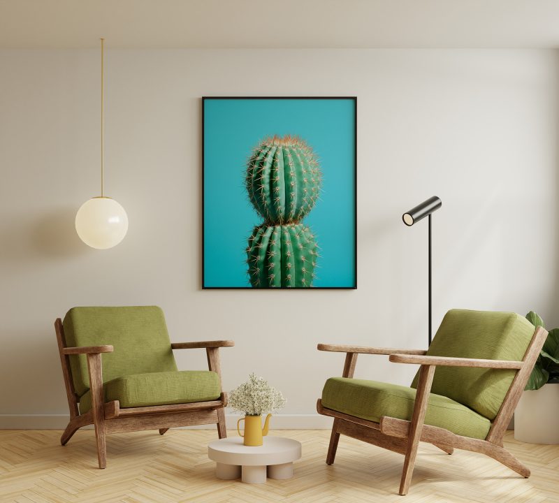 Cactus Blue 3 | Large Format Poster | Pastel Colors | Cactus Photography - Image 8