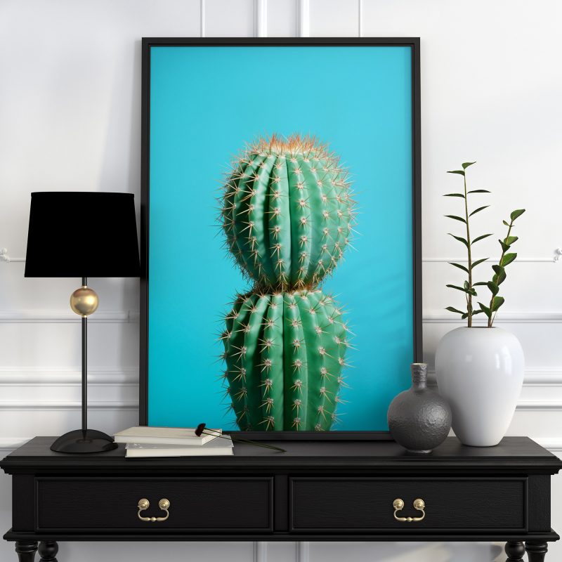 Cactus Blue 3 | Large Format Poster | Pastel Colors | Cactus Photography - Image 6