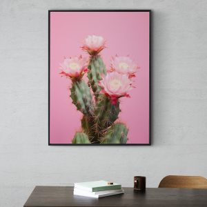 Cactus Pink | Large Format Poster | Pastel Colors | Cactus Photography