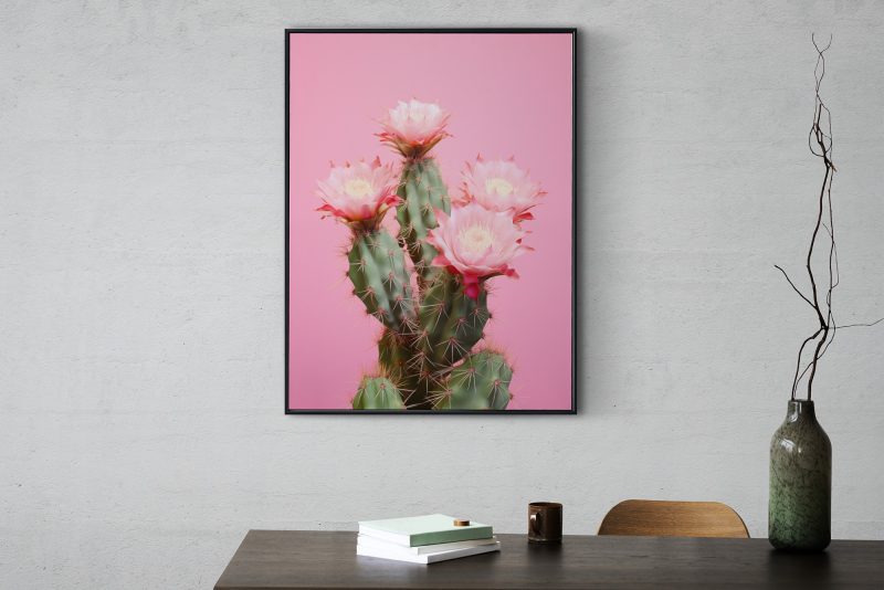 Cactus Pink | Large Format Poster | Pastel Colors | Cactus Photography