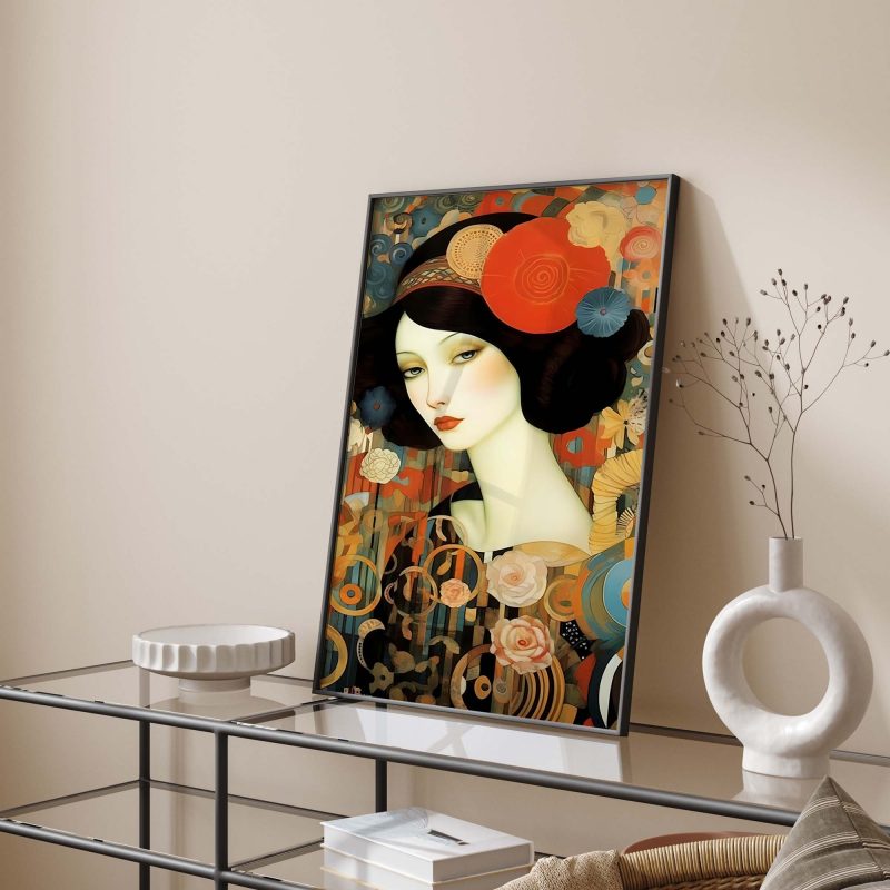 Captivating Aristocratic Lady Portrait in Gustav Klimt & Picasso style - Image 11