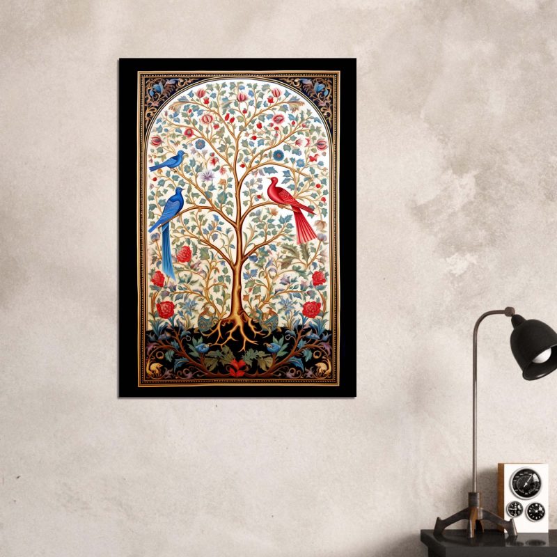 Tree of Life | Blue and Red Birds Poster | William Morris | Wall Wallpaper Print - Image 7