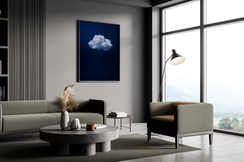 Cloud Wall Art - Indigo Night Sky - Image 5
